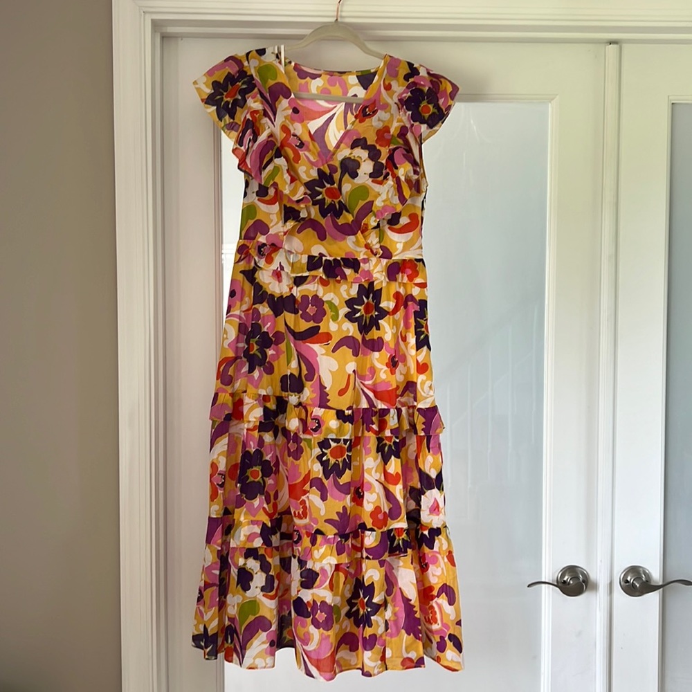NWT J. Crew Ruffle Sleeve dress in Ratti Curly Floral